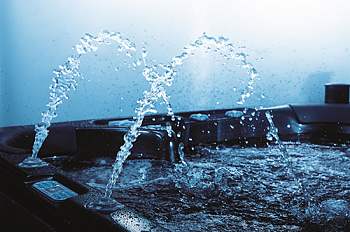 Фонтан с LED-подсветкой, пара, для бассейна 4 м