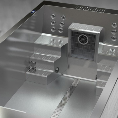 Плавательный спа бассейн из нержавеющей стали Wellis Kongo